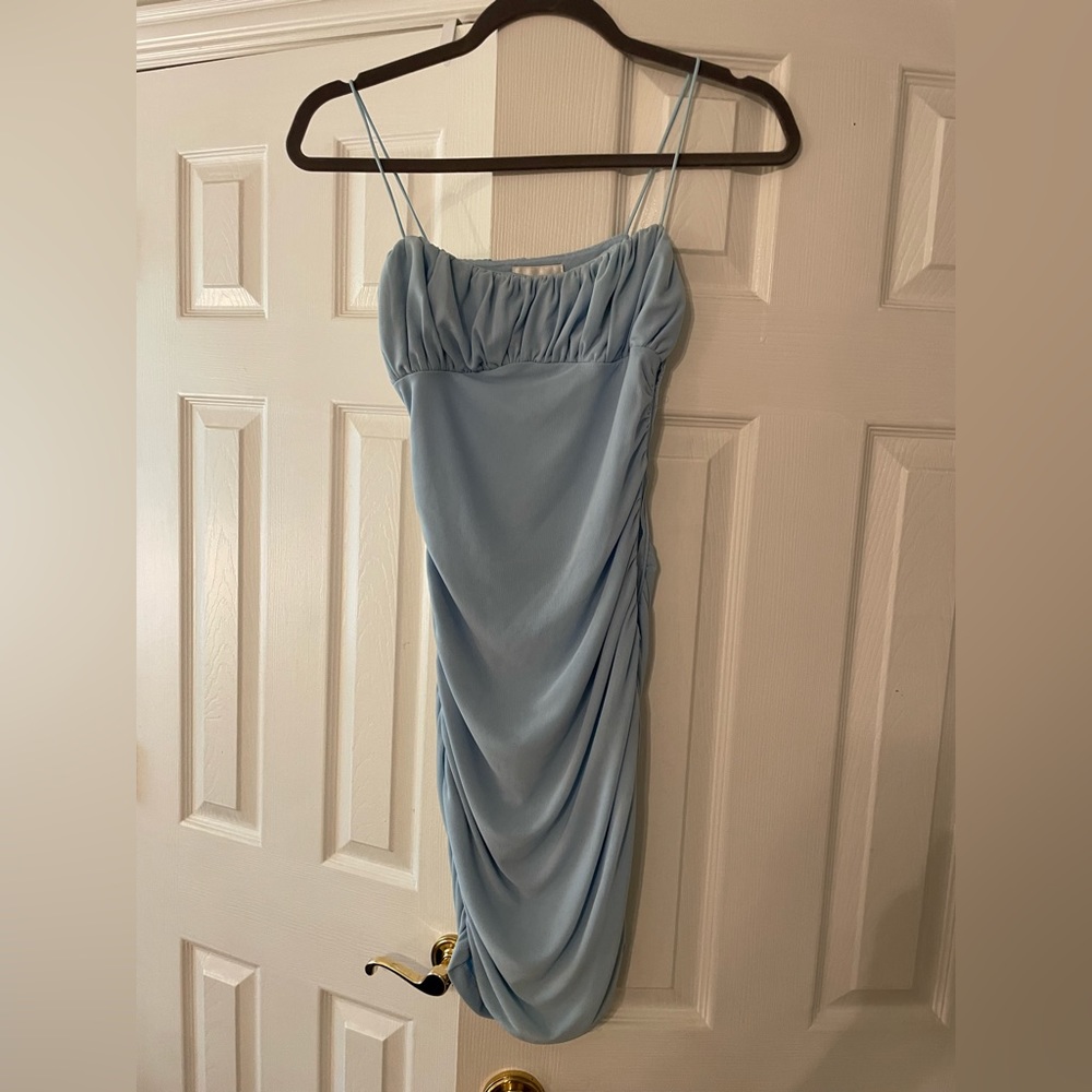 Hello Molly Blue Rouched Dress